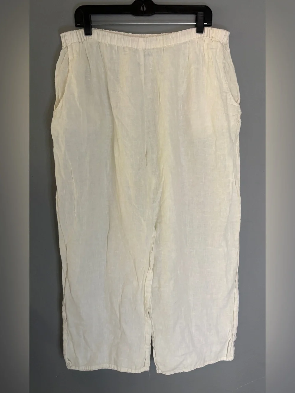 Flax Cream Linen Chino Pants